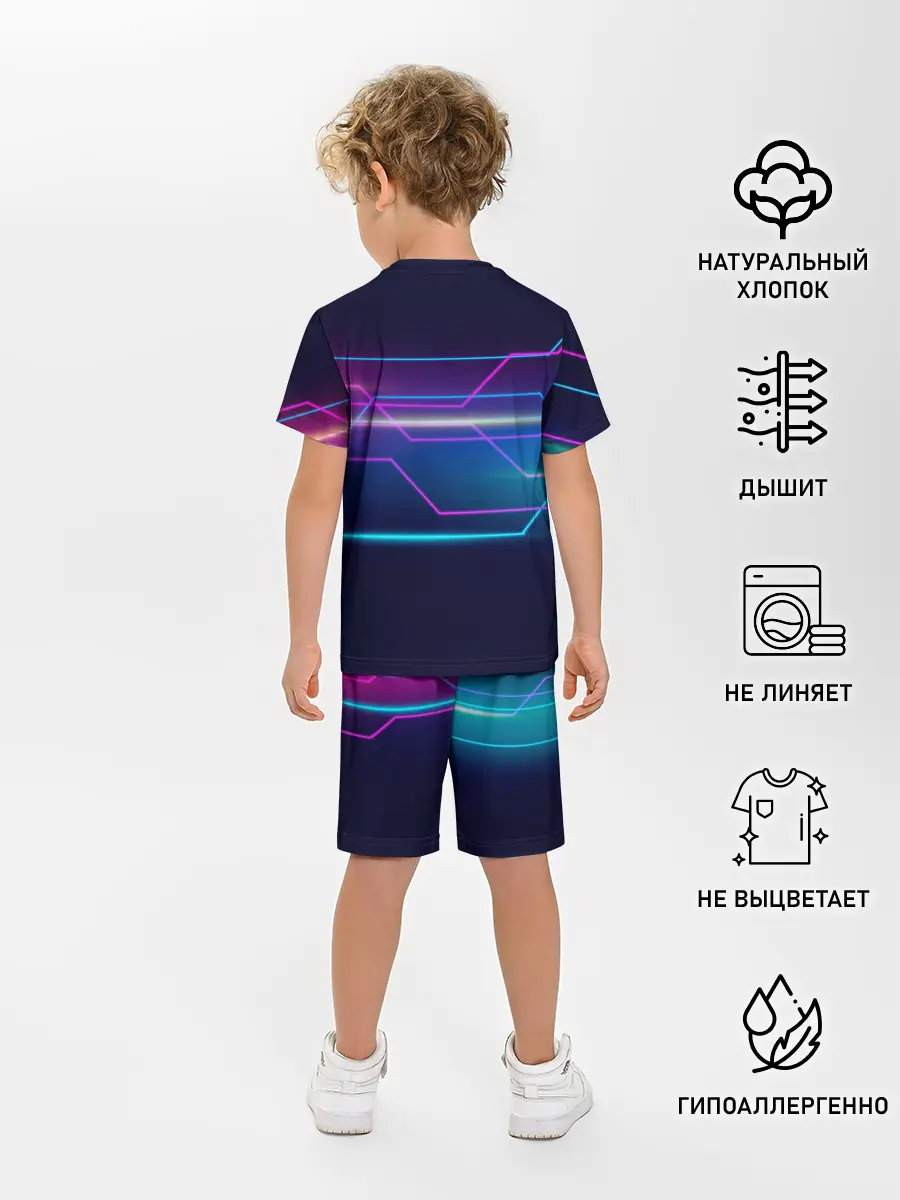 Детская пижама с шортами / Лазерные лучи