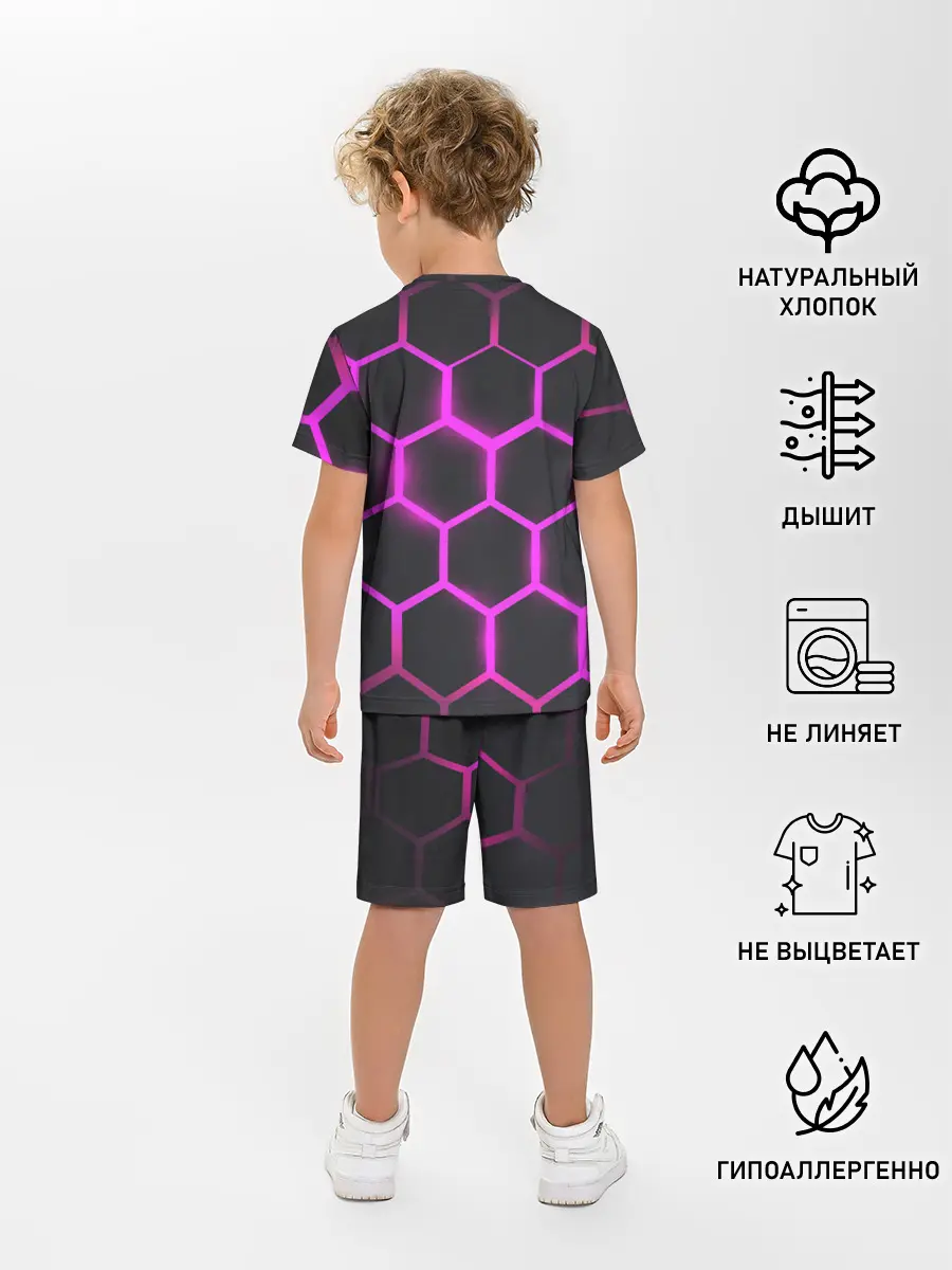 Детская пижама с шортами / соты