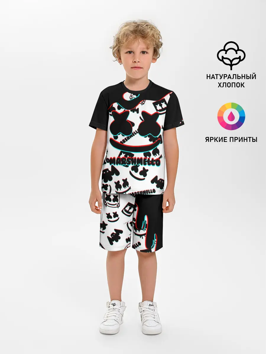 Детская пижама с шортами / MARSHMELLO GLITCH.