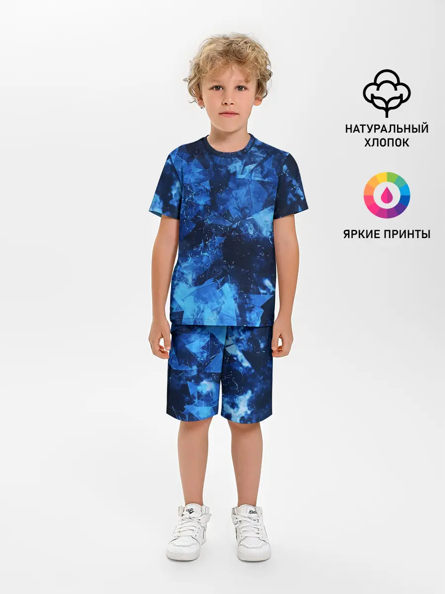 Детская пижама с шортами / Blue Abstraction