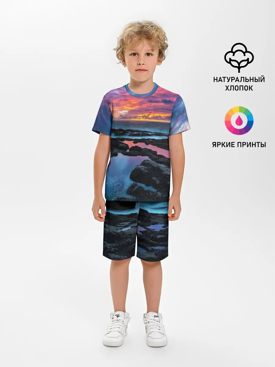 Детская пижама с шортами / Закат