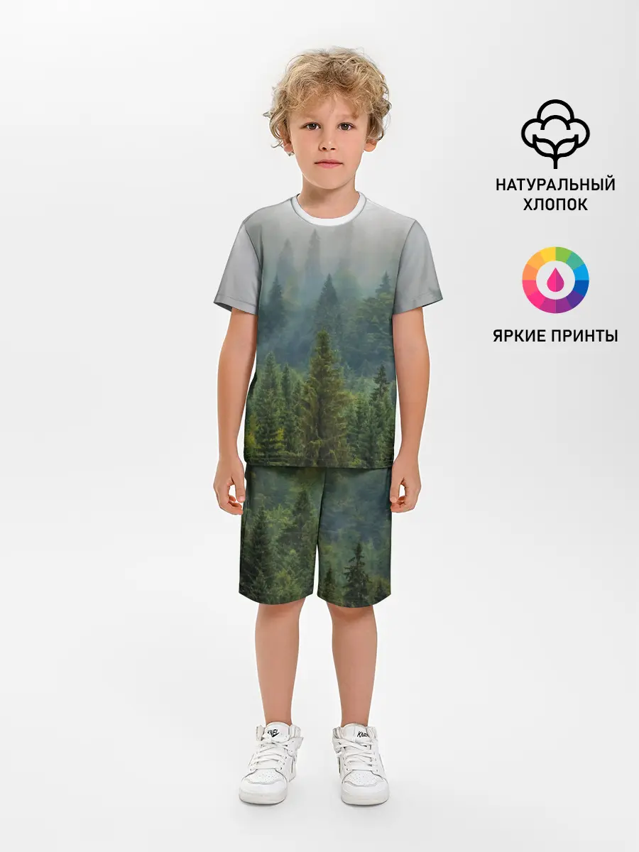 Детская пижама с шортами / Лес