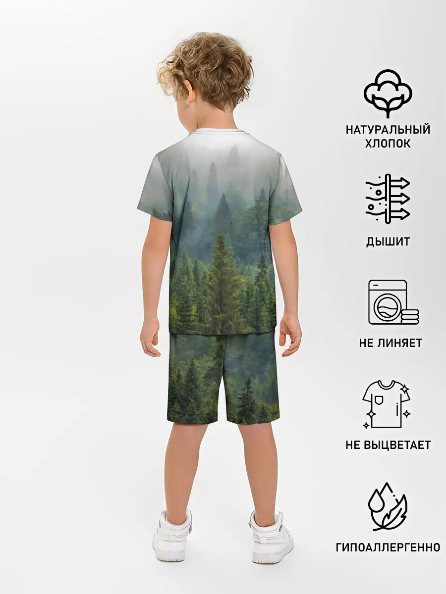 Детская пижама с шортами / Лес