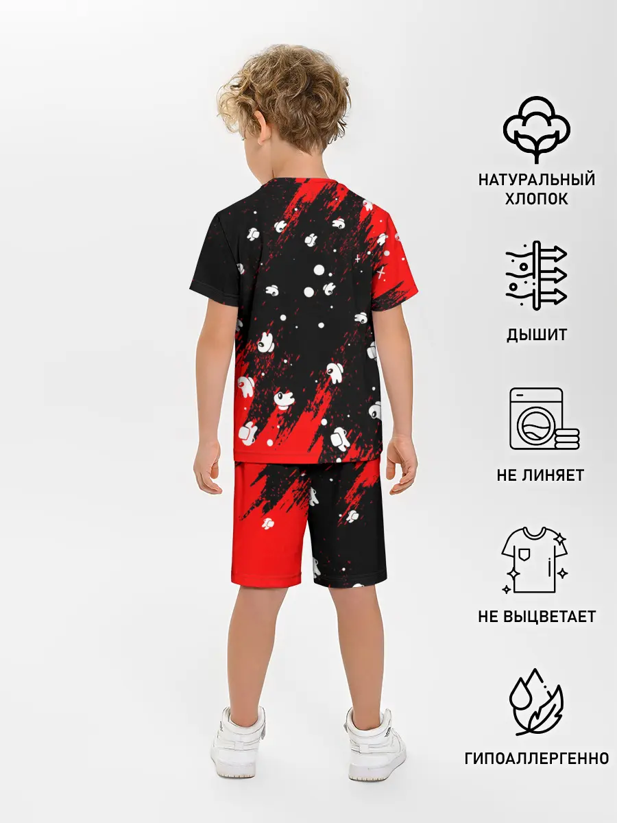 Детская пижама с шортами / Among Us