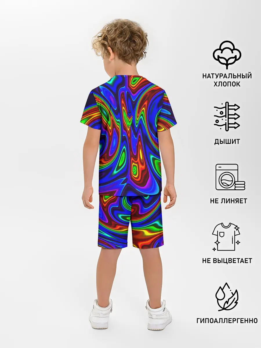 Детская пижама с шортами / НЕОНОВЫЕ КРАСКИ