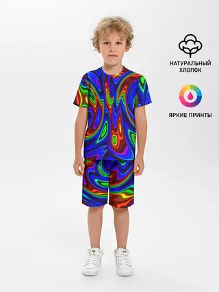 Детская пижама с шортами / НЕОНОВЫЕ КРАСКИ