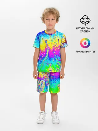 Детская пижама с шортами / КИСЛОТНЫЙ СТИЛЬ