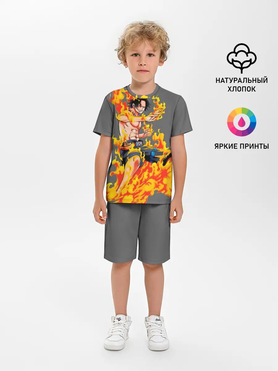 Детская пижама с шортами / Портгас Д Эйс из One Piece