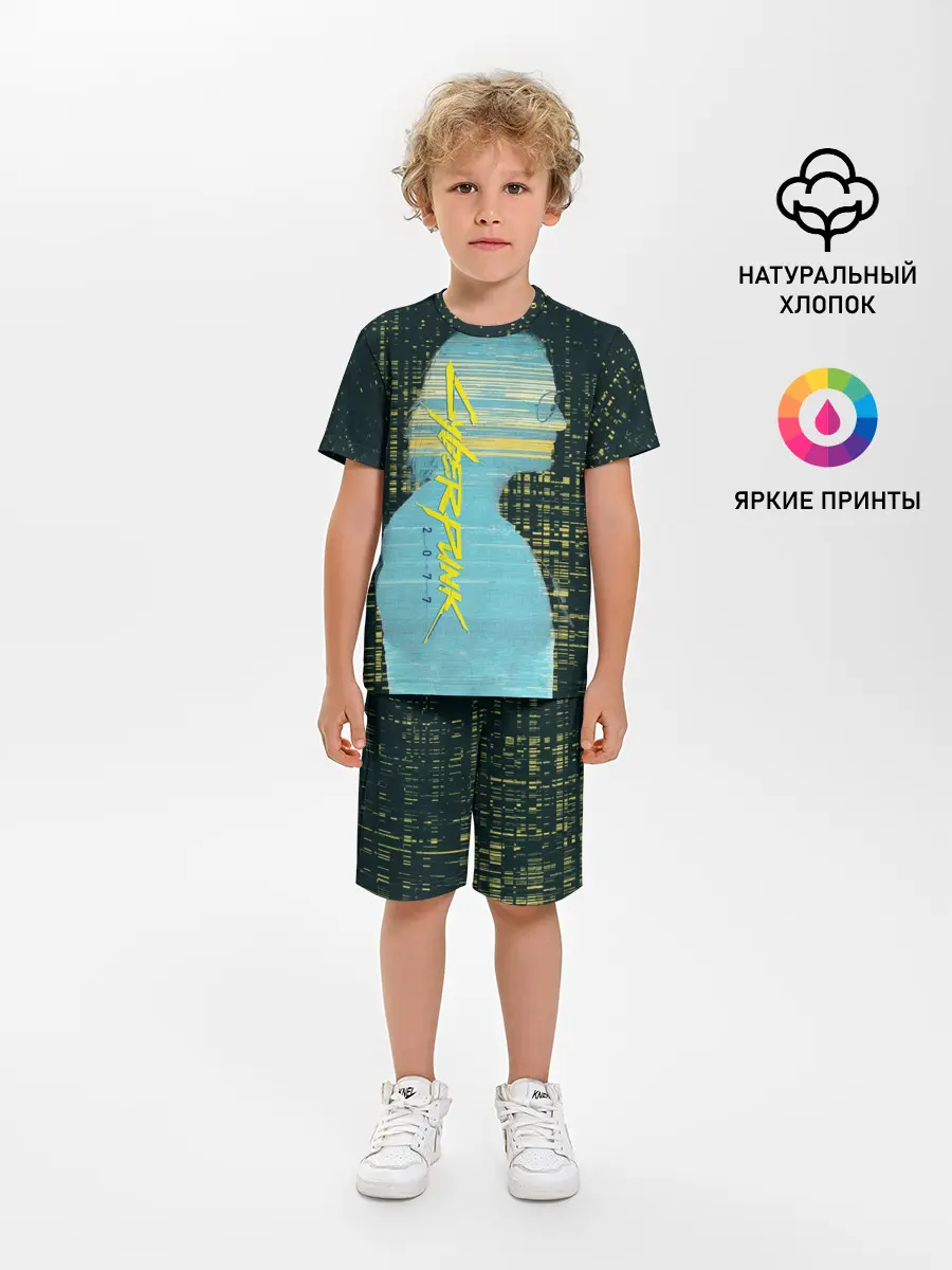 Детская пижама с шортами / Cyberpunk 2077 | Джонни