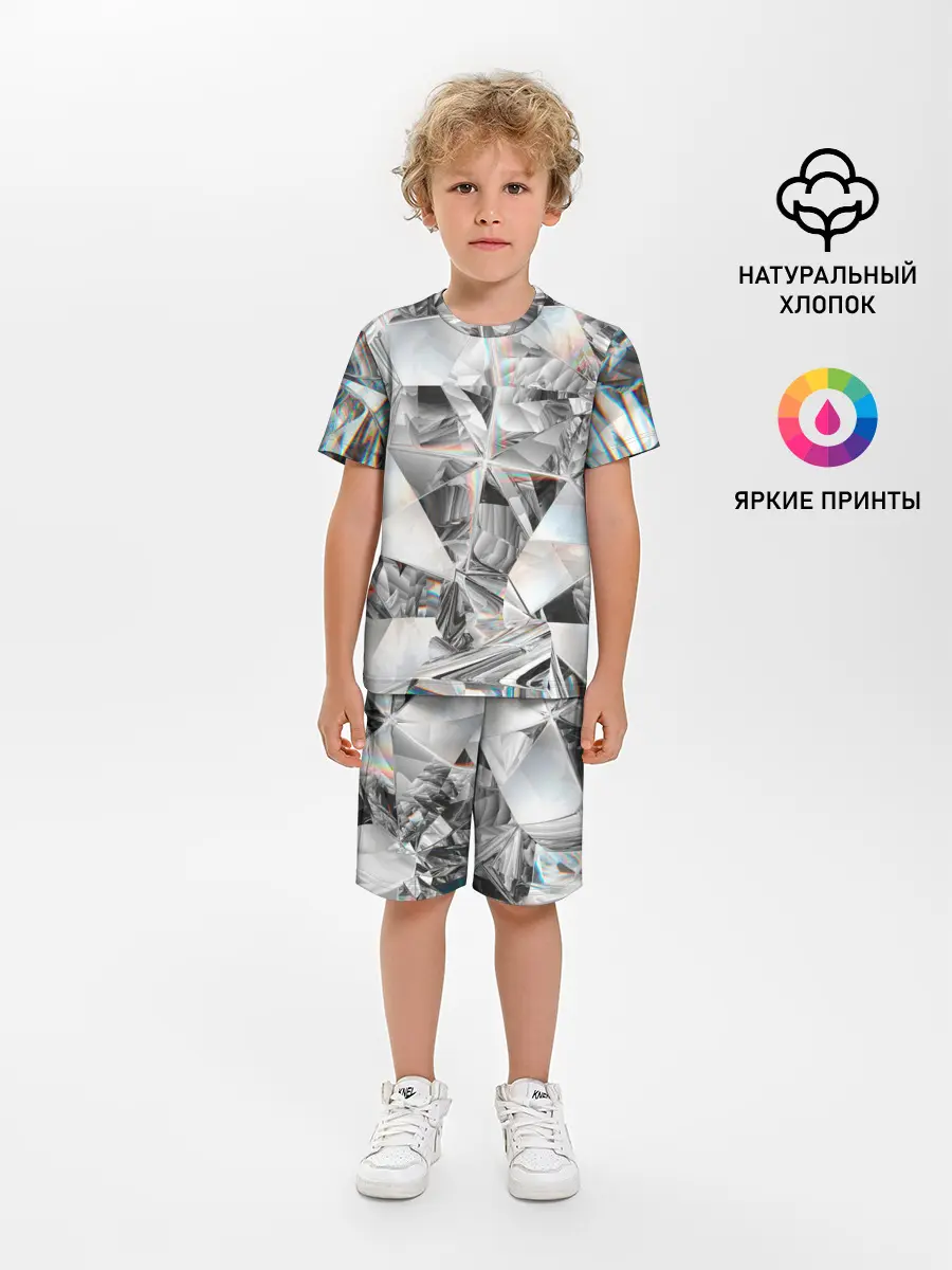 Детская пижама с шортами / зеркальный калейдоскоп