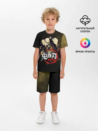 Детская пижама с шортами / Танджиро и Незуко Kimetsu no Yaiba