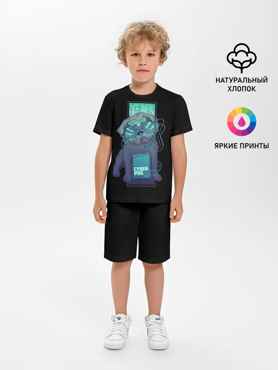 Детская пижама с шортами / Cyber Pubg | Кибер Мопс