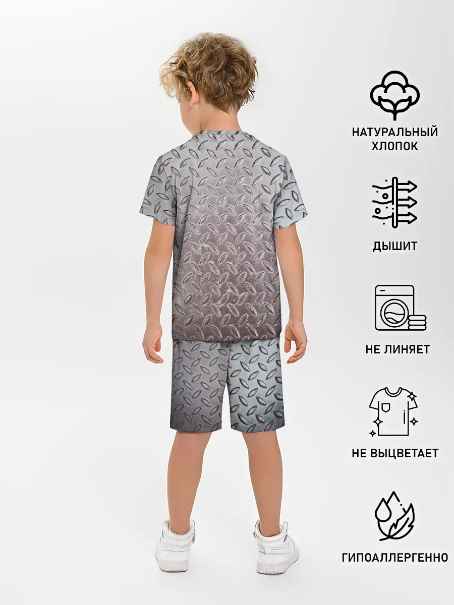Детская пижама с шортами / Стальной костюм