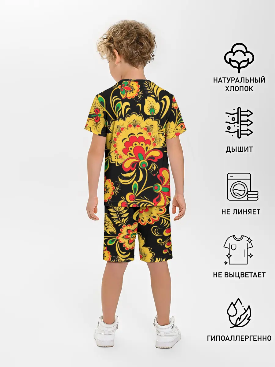 Детская пижама с шортами / Хохлома