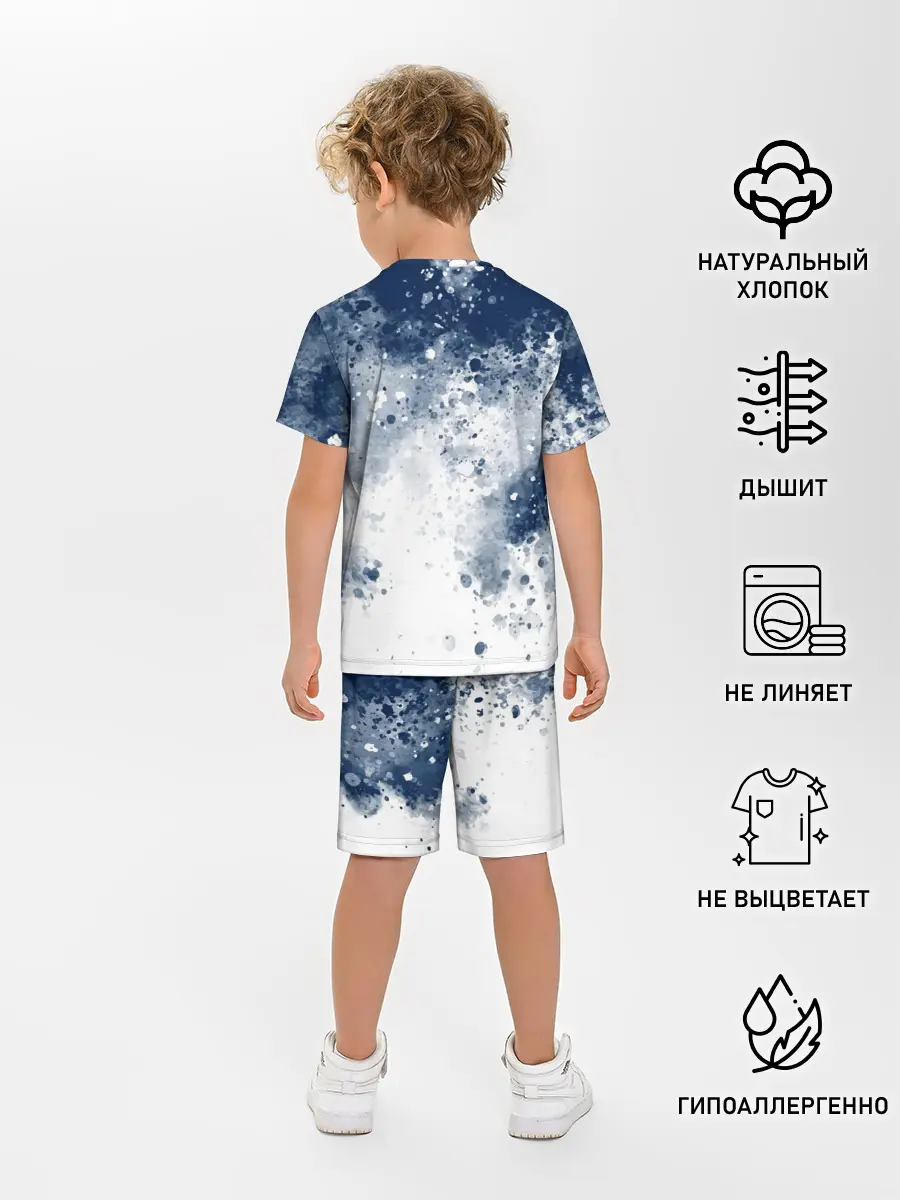 Детская пижама с шортами / Чернильные капли