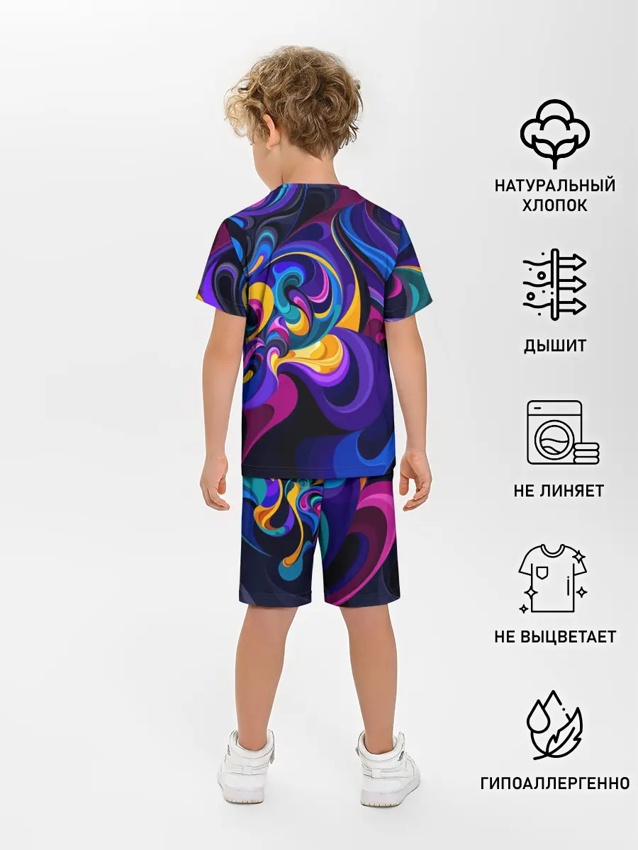 Детская пижама с шортами / Абстрактный Узор