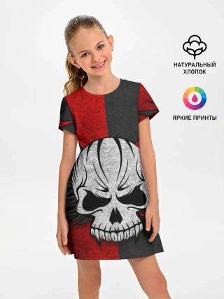 Детское платье / Крылатый череп 3D