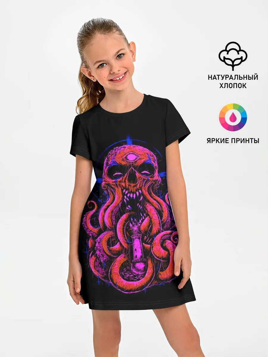 Детское платье / Череп Осьминог | Octopus Skull
