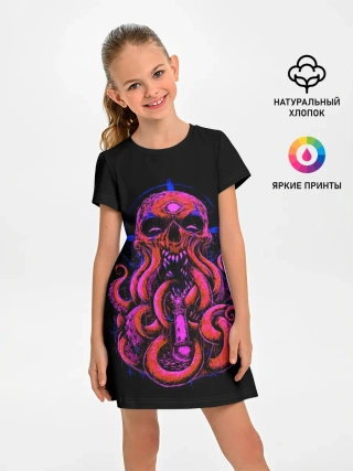 Детское платье / Череп Осьминог | Octopus Skull