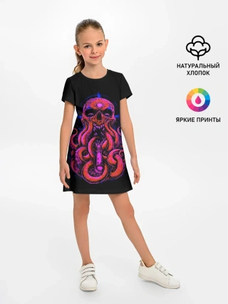 Детское платье / Череп Осьминог | Octopus Skull