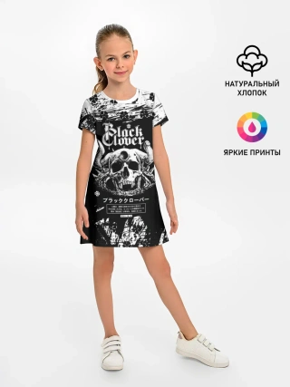 Детское платье / Чёрный клевер череп демона