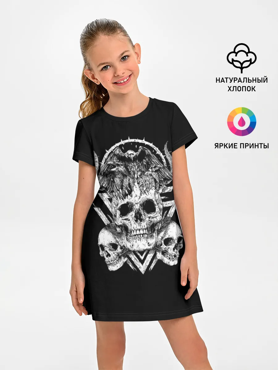 Детское платье / Черепа и Вороны | Skulls Raven