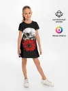 Детское платье / Череп и Красный Цветок | Skull