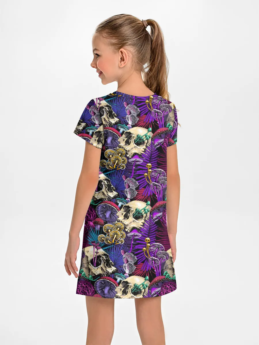 Детское платье / Психоделика - черепа и грибы