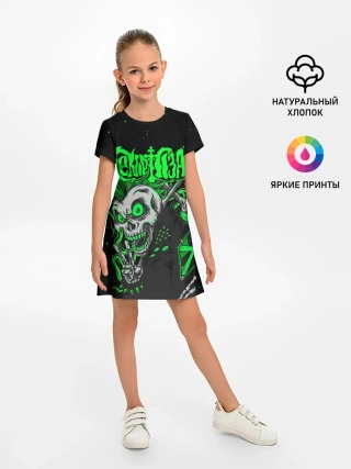 Детское платье / Сектор Газа кислотно зеленый