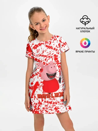 Детское платье / Roblox piggy/Свинка Пигги.