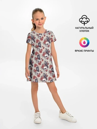 Детское платье / Skull raven