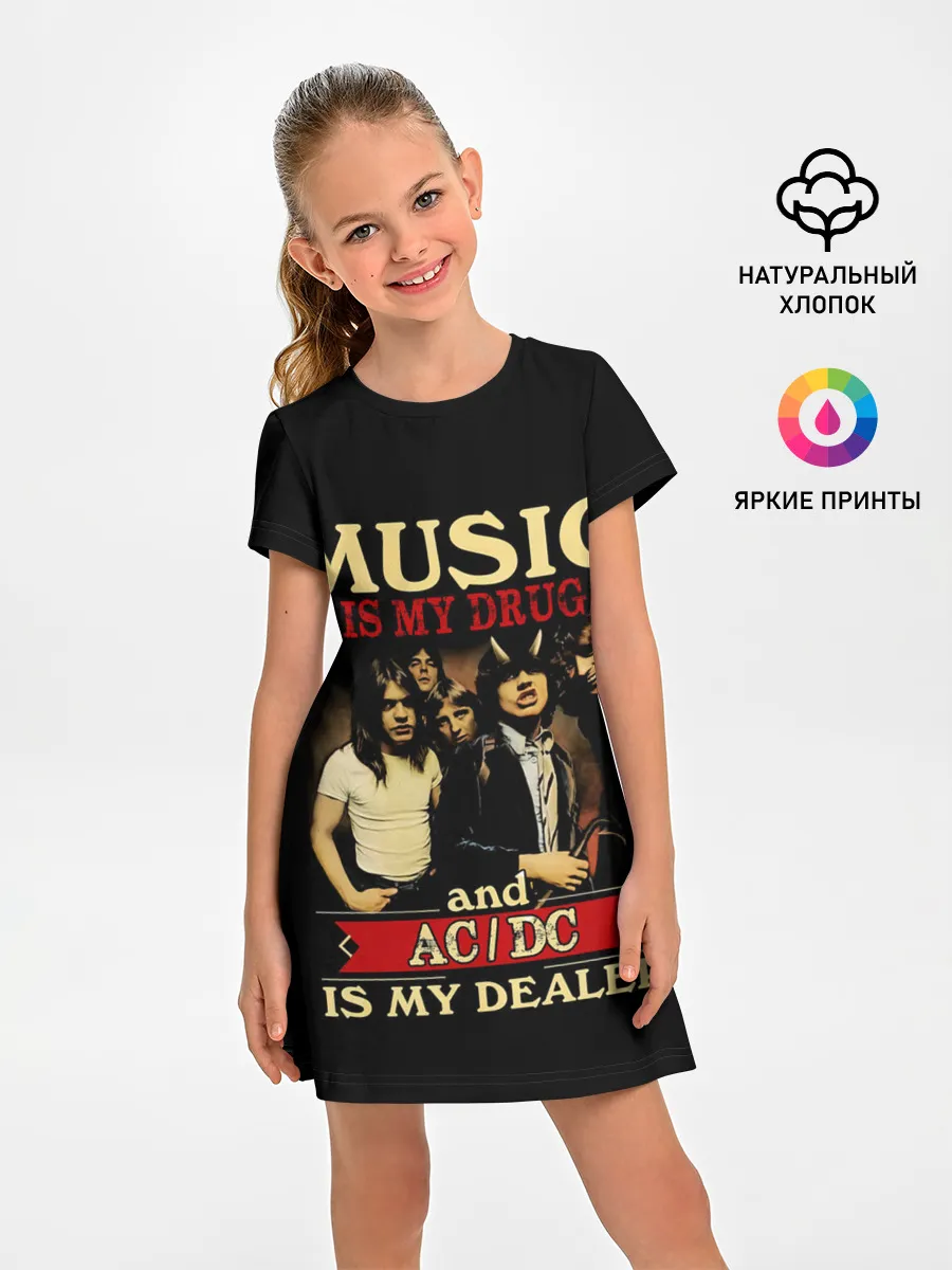 Детское платье / MUSYC IS MY DRUG and AC/DC IS MY DEALER