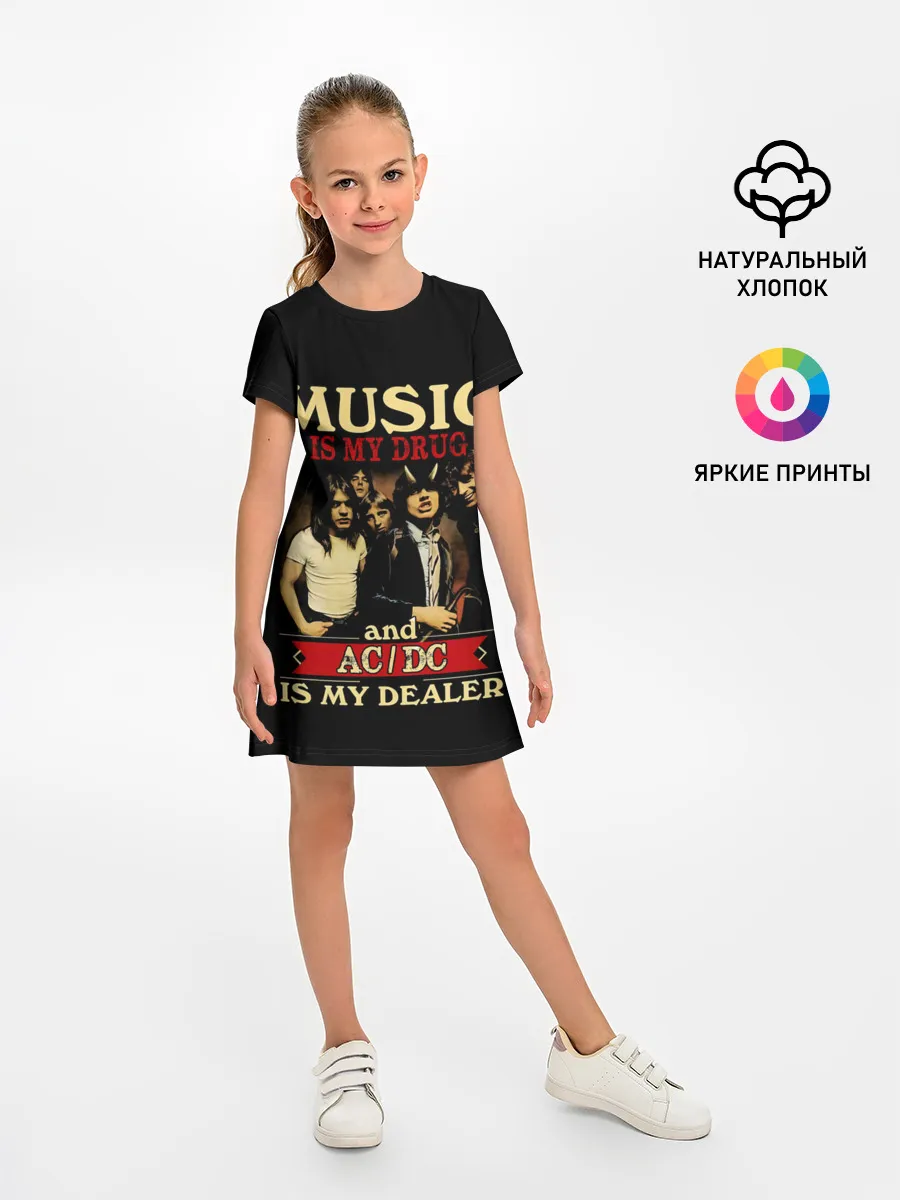 Детское платье / MUSYC IS MY DRUG and AC/DC IS MY DEALER