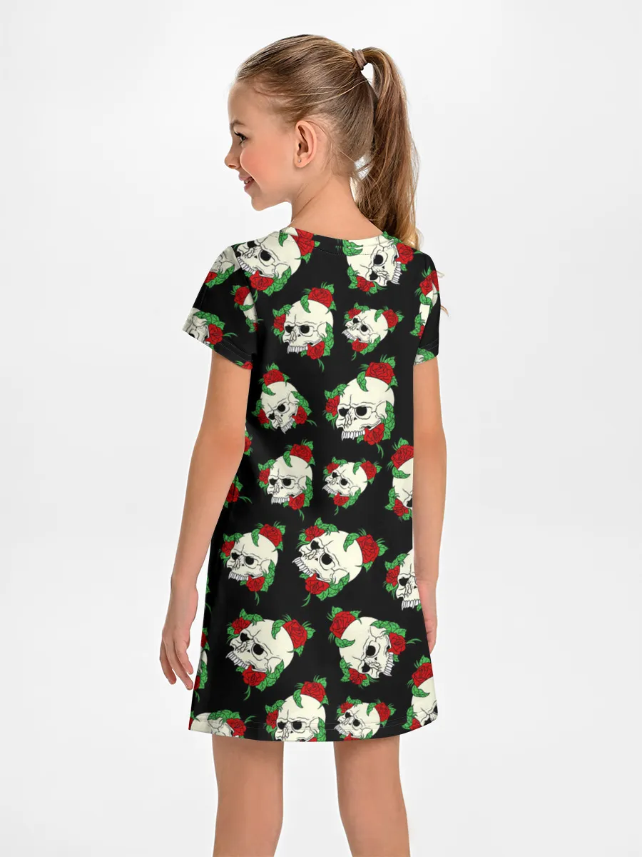 Детское платье / Черепа и розы / Skull and Roses