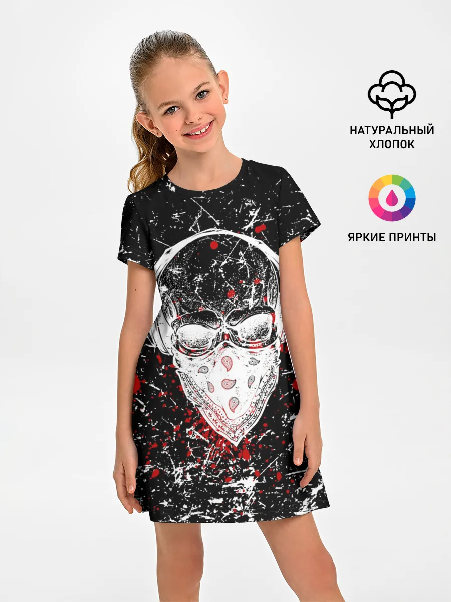 Детское платье / Брызги Череп Хипстер Гранж