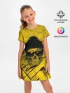 Детское платье / Череп Хипстер Гранж Брызги