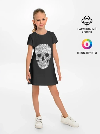 Детское платье / Череп из котов