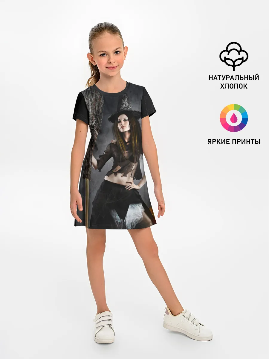 Детское платье / Милая ведьма с метлой