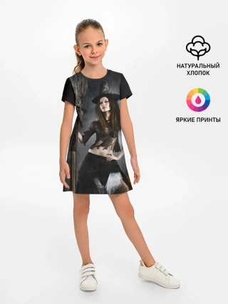 Детское платье / Милая ведьма с метлой