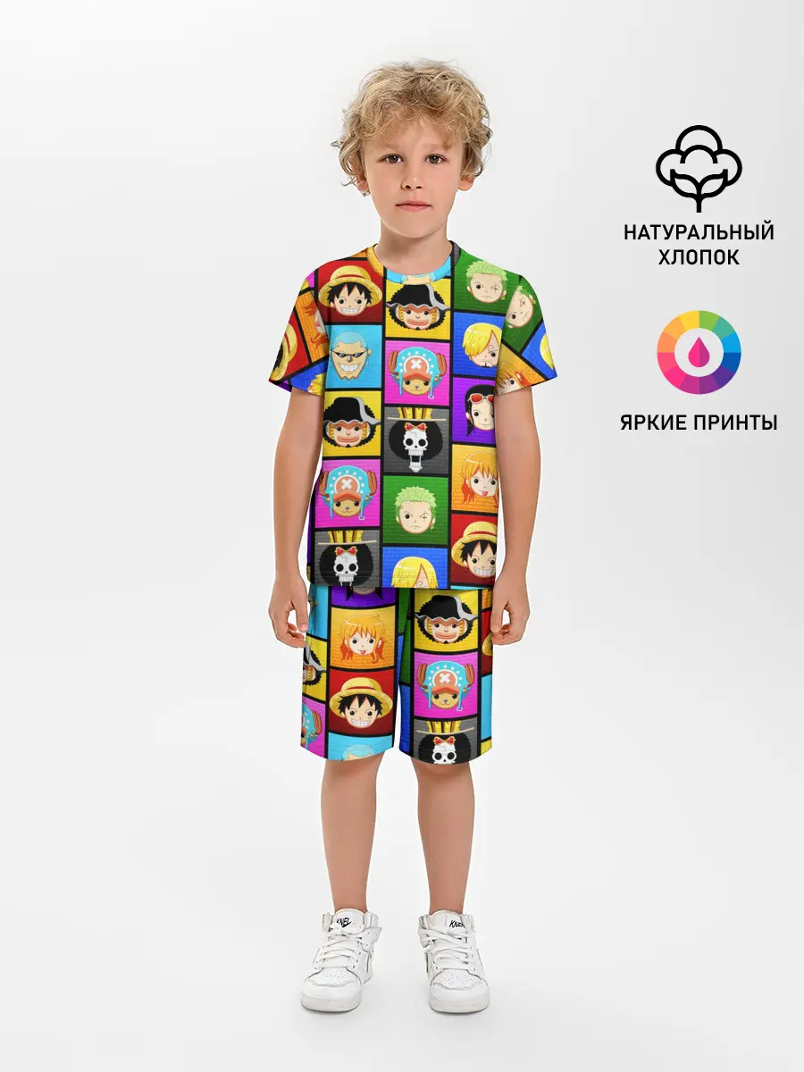 Детская пижама с шортами / ONE PIECE / ВАН ПИС / ГЕРОИ