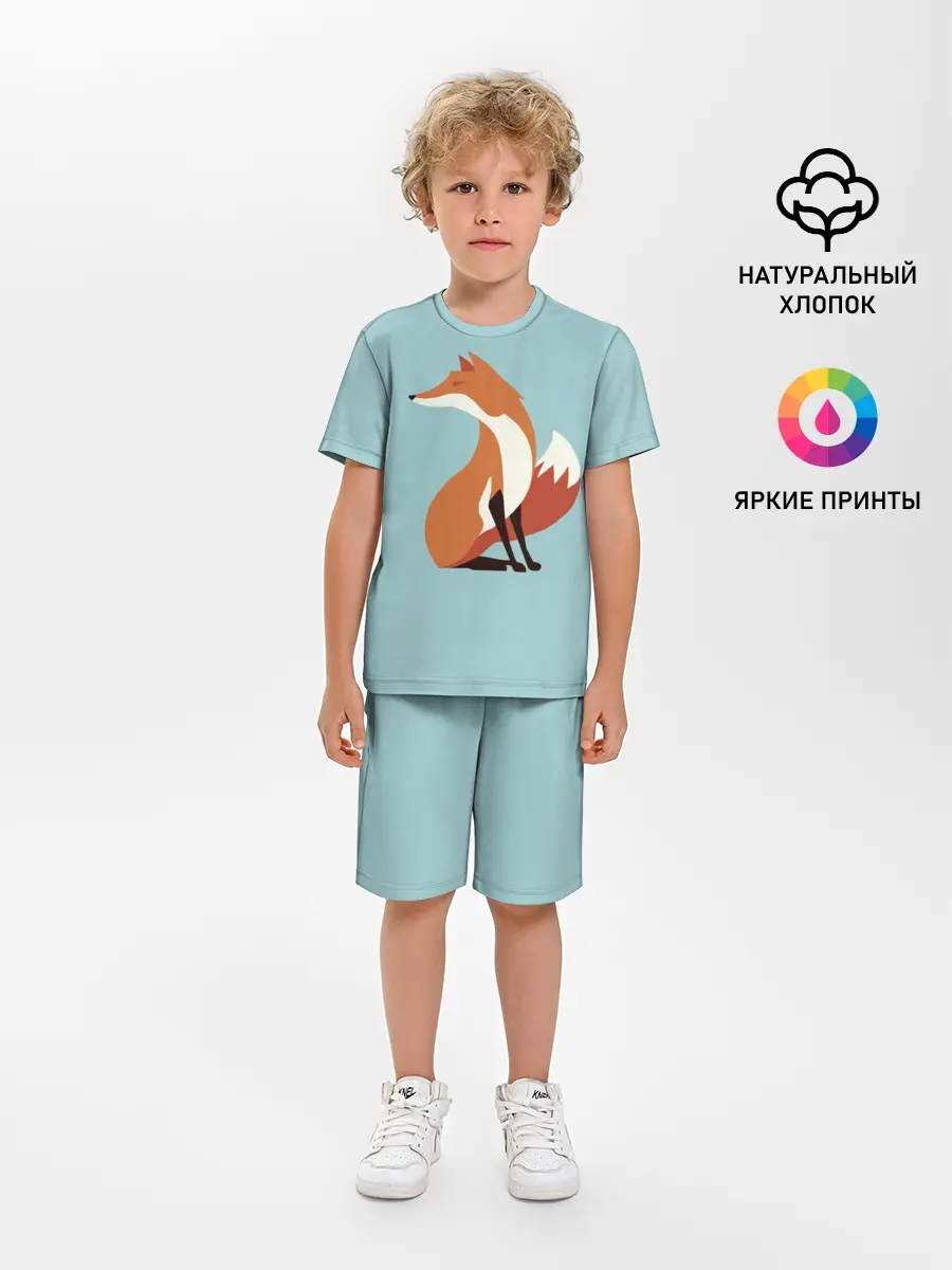 Детская пижама с шортами / Лисичка минималистичная
