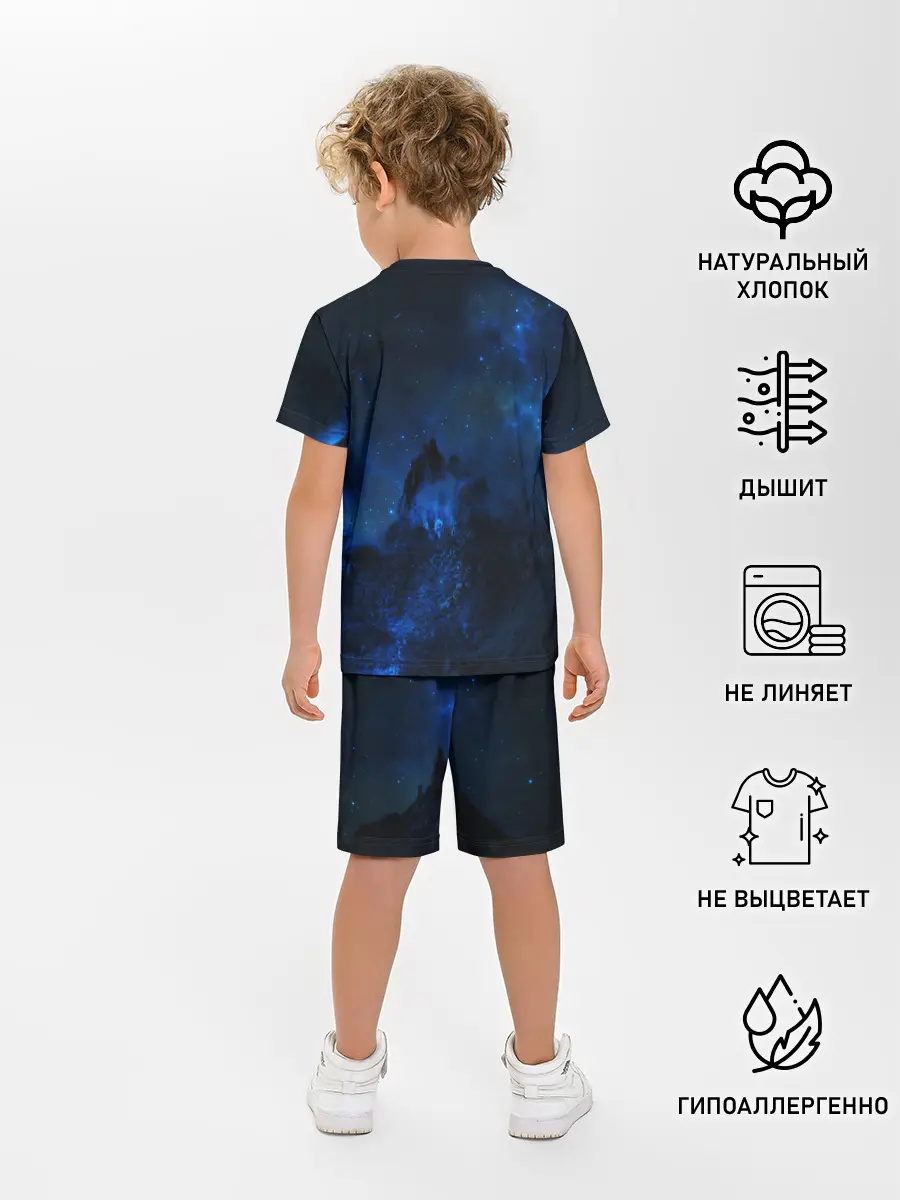 Детская пижама с шортами / Космос