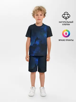 Детская пижама с шортами / Космос