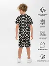 Детская пижама с шортами / Ромашки на чёрном
