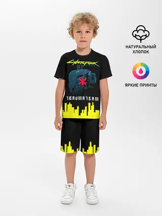 Детская пижама с шортами / TRAUMA TEAM Cyberpunk 2077