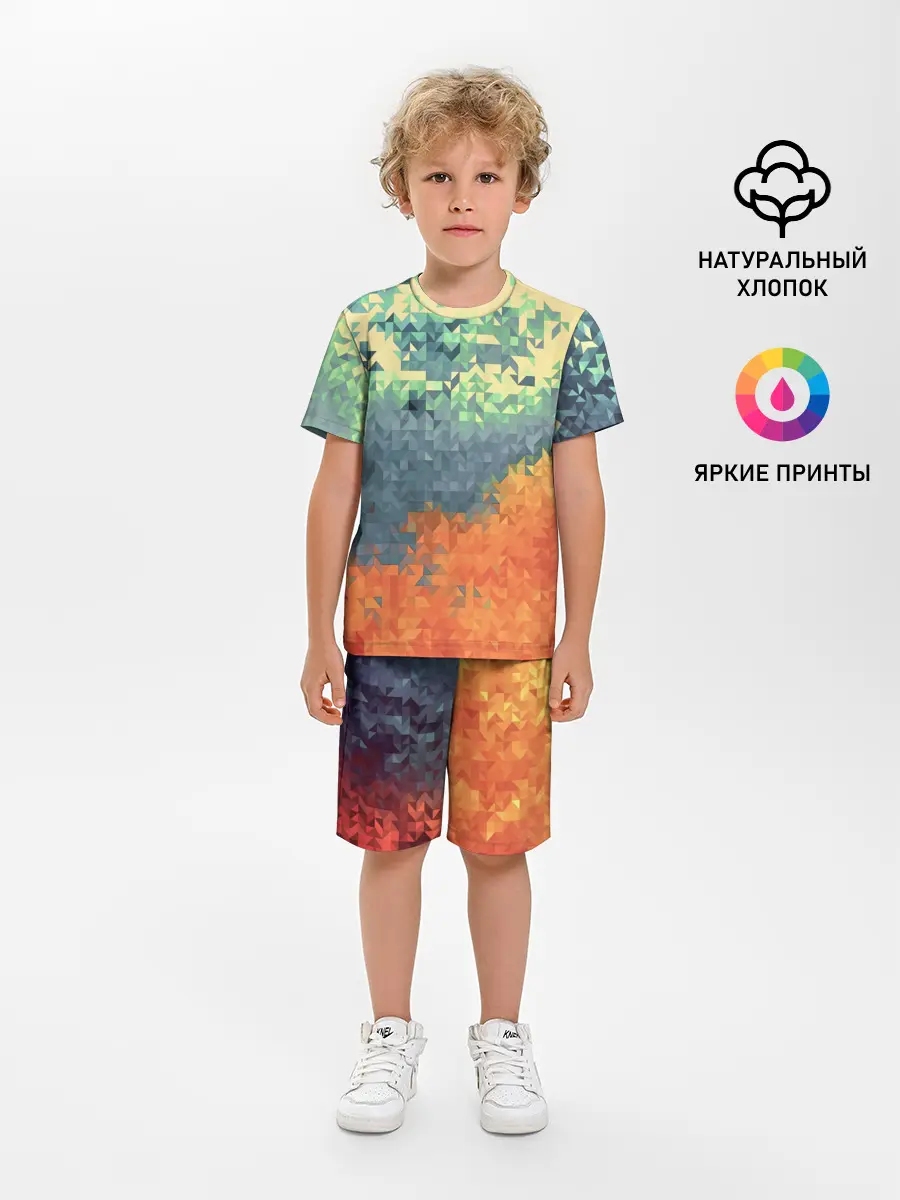 Детская пижама с шортами / Стихия: лед и пламя