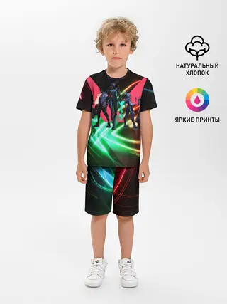 Детская пижама с шортами / Valorant | Neon
