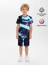 Детская пижама с шортами / Blue Neons
