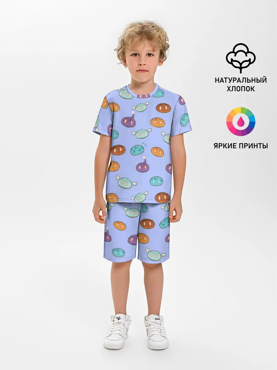 Детская пижама с шортами / Genshin impact Slimes | Слаймы