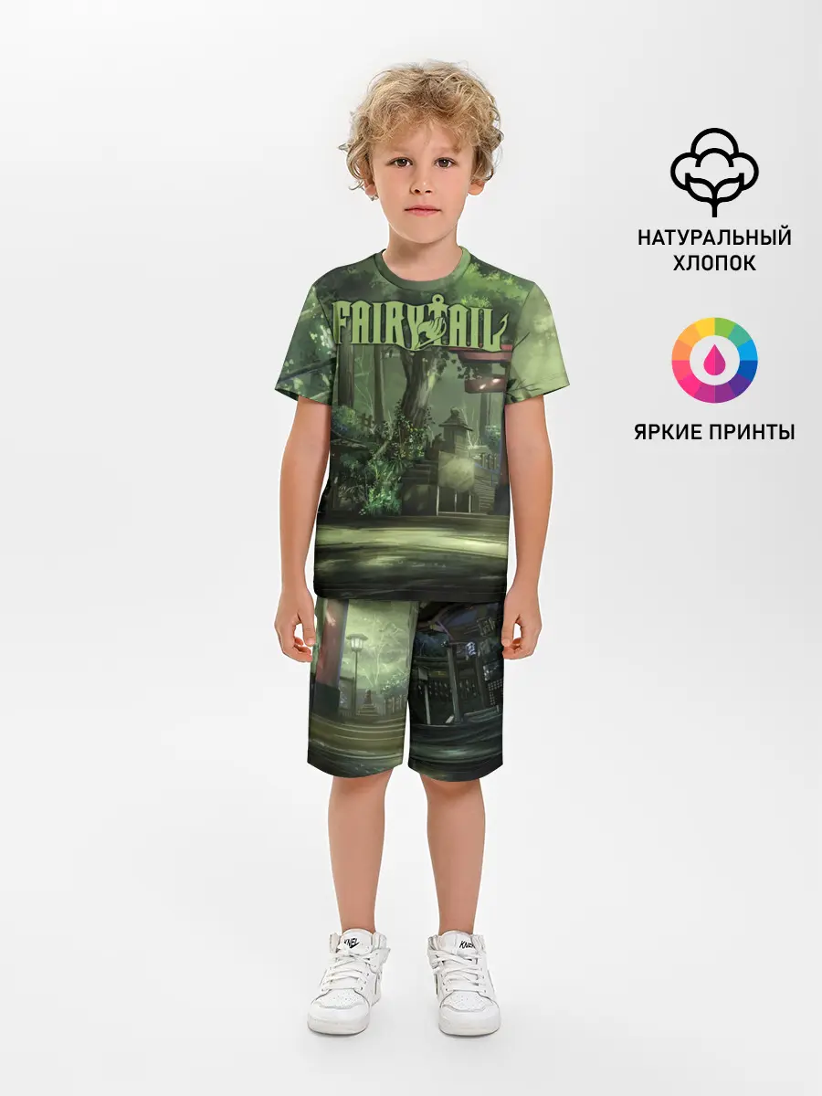 Детская пижама с шортами / Фейри Тейл лес